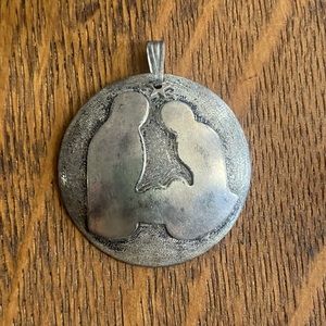 Southwest style sterling silver pendant